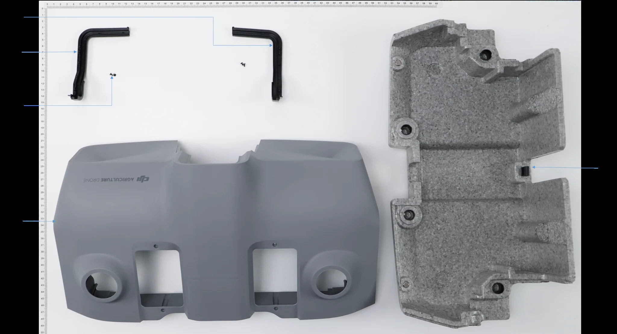 Diagrama de partes Carcasa delantera DJI Agras T30