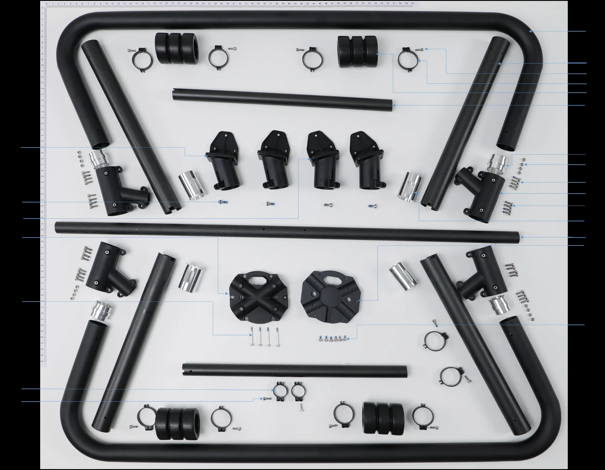 Diagrama de partes Tren de aterrizaje DJI Agras T30