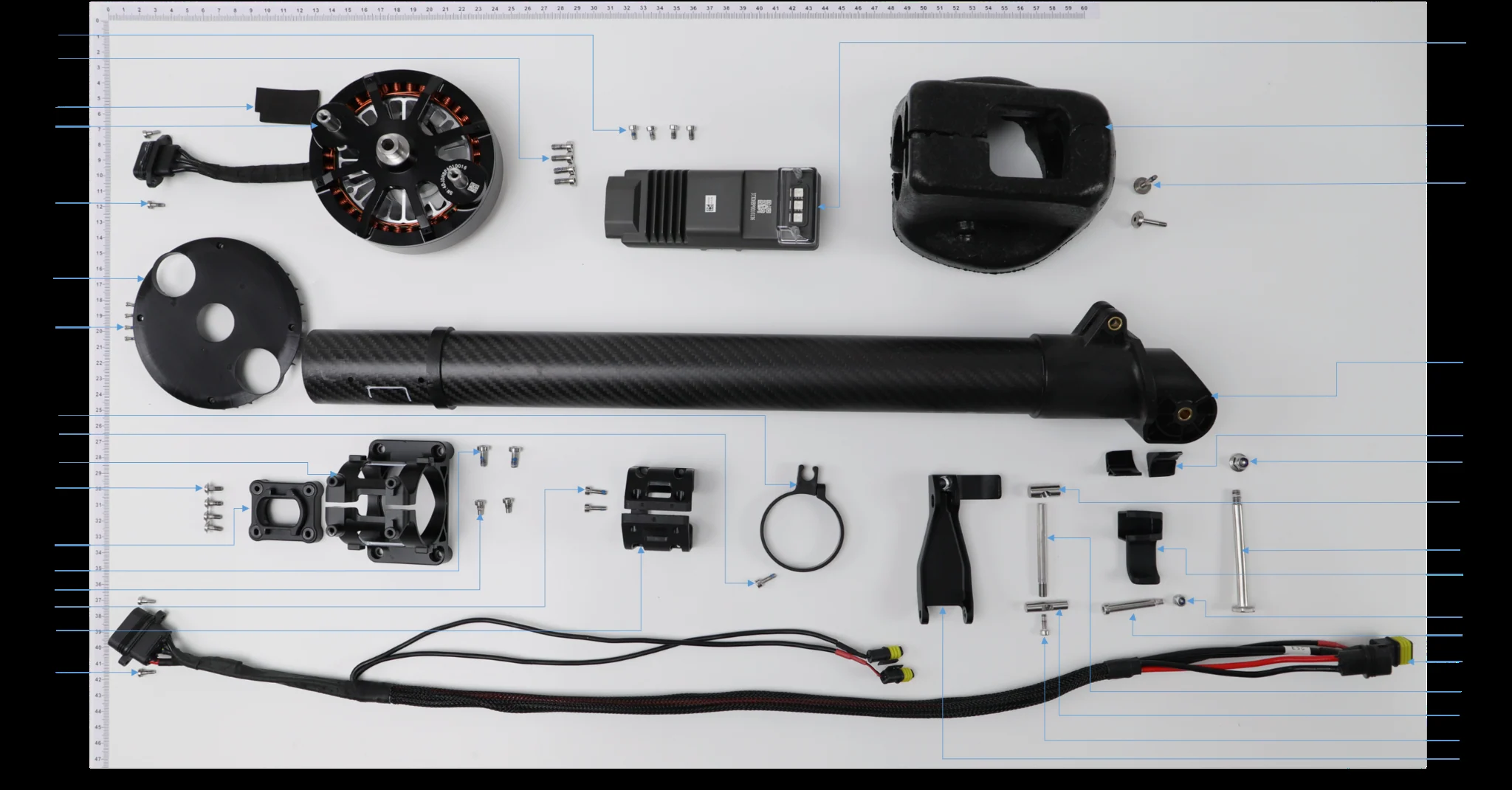 Diagrama de partes M1 Aircraft Arm DJI Agras T30