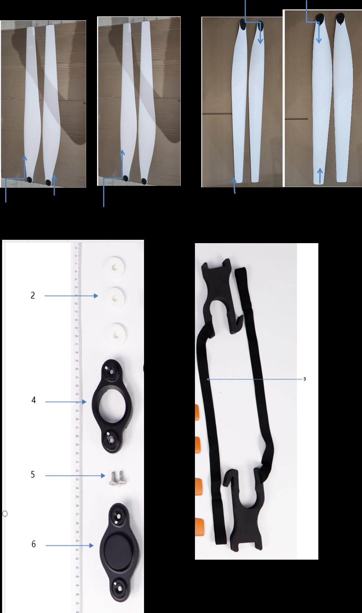 Diagrama de partes Hélices DJI Agras T50
