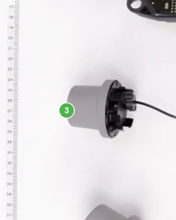Antena RTK T40 señalada con el número 3 en el diagrama de despiece del DJI Agras T20P