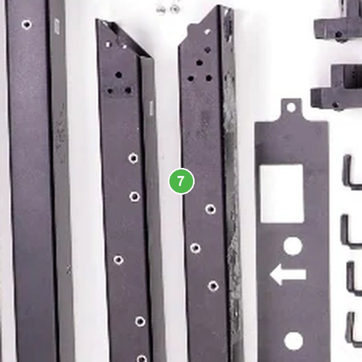 Tubo de Aluminio Delantero - T40/T20P señalada con el número 7 en el diagrama de despiece del DJI Agras T20P
