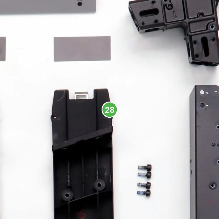 Módulo Deslizante de Batería Derecha señalada con el número 28 en el diagrama de despiece del DJI Agras T70P