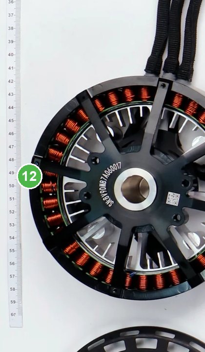 15522 Motor señalada con el número 12 en el diagrama de despiece del DJI Agras T70P