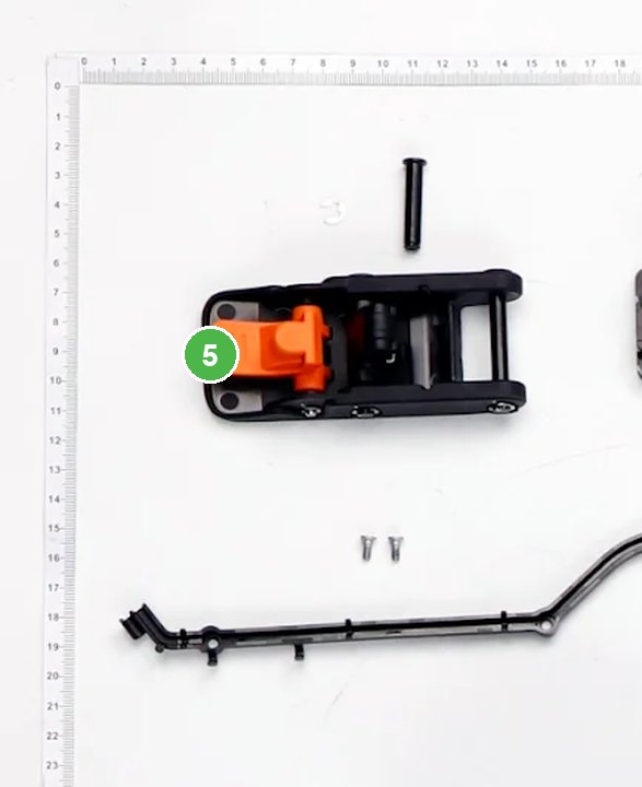 Módulo de Hebilla del Marco Intermedio señalada con el número 5 en el diagrama de despiece del DJI Agras T100
