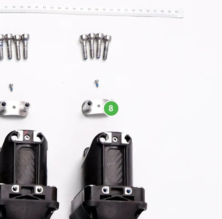 Inserto de Brazo de Aeronave señalada con el número 8 en el diagrama de despiece del DJI Agras T100