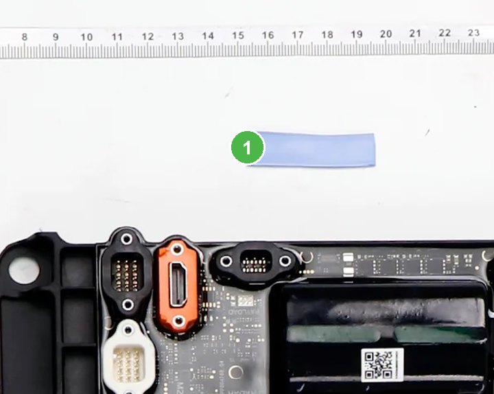 Almohadilla Conductora Térmica (11×42 mm) señalada con el número 1 en el diagrama de despiece del DJI Agras T100