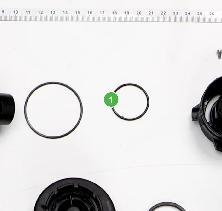 Anillo de Sellado (Diámetro Exterior = 31.4 mm) señalada con el número 1 en el diagrama de despiece del DJI Agras T100