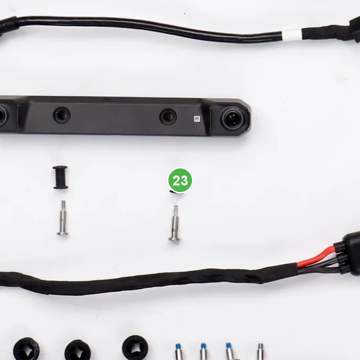 Almohadilla de Amortiguacion del Sensor de Visión Binocular señalada con el número 23 en el diagrama de despiece del DJI Agras T70P