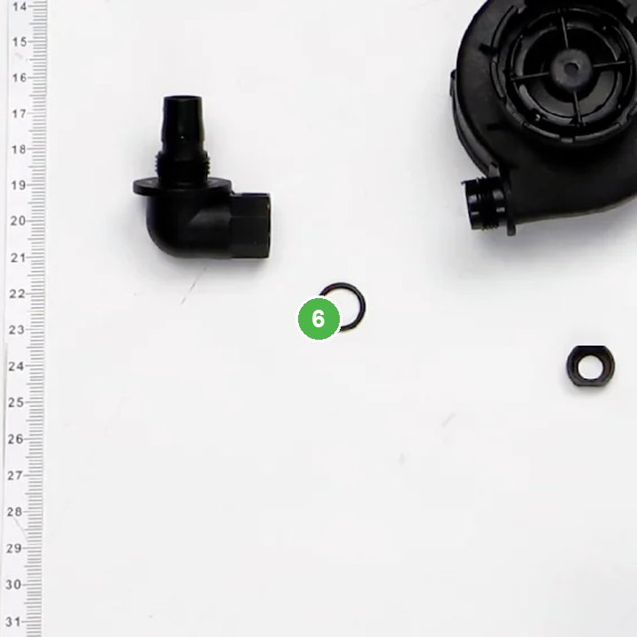 Anillo de Sellado de Conector Curvo señalada con el número 6 en el diagrama de despiece del DJI Agras T100