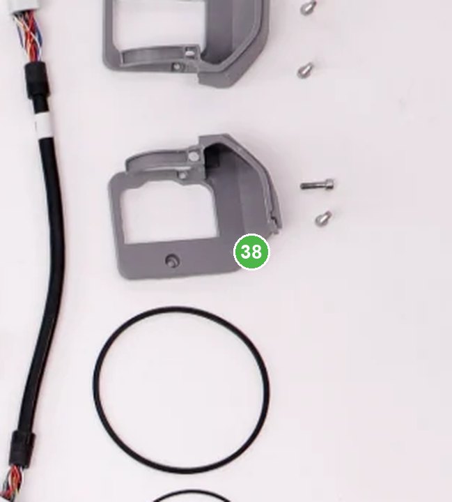 Soporte de Cable Delantero Lh - T40 señalada con el número 38 en el diagrama de despiece del DJI Agras T40